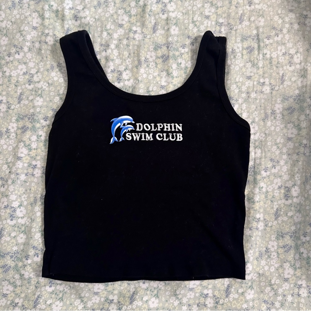 Dolphin Swim Club Crop Tank